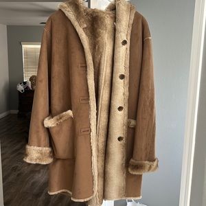 Brown suede reversible Coat